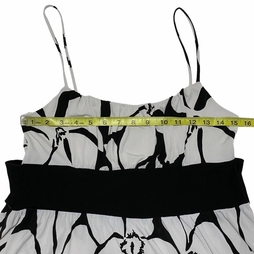 WRAPPER Black White Floral Mini Dress Size Large - Picture 7 of 13